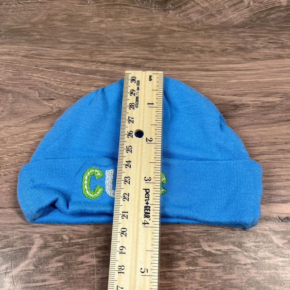 Gerber Beanie Hat Set Baby 0-6 Months Blue Striped Cotton Cute 3 Pack